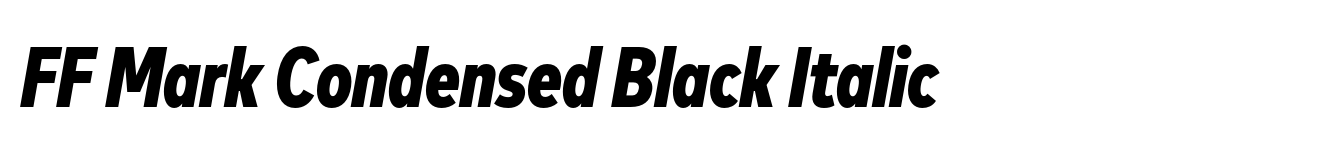FF Mark Condensed Black Italic
